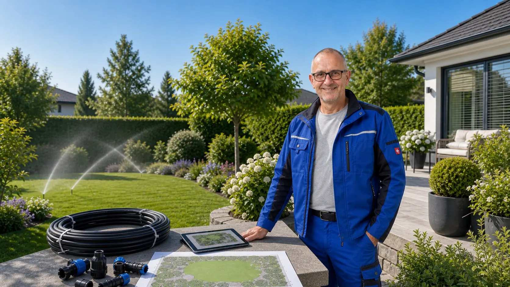 DWB Wassertechnik im Garten mit Bewässerungsplanung